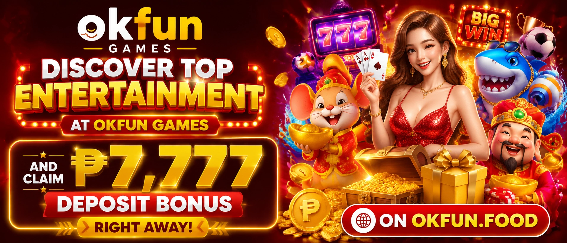OKFUN Philippines mobile gaming homepage visual