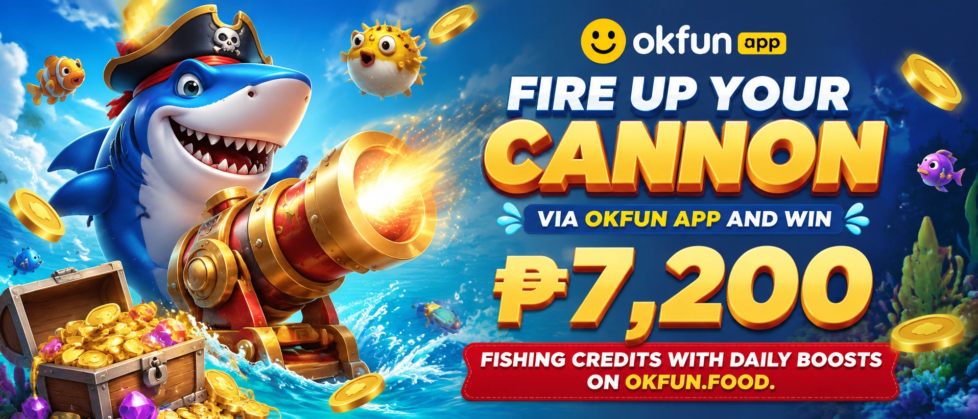 OKFUN fish game visual with underwater action